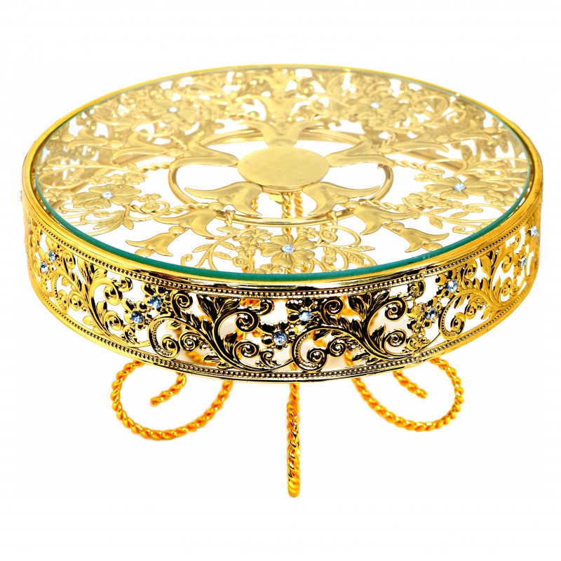 Տակդիր Խմորեղենի AV-4204 Մելխ. Ծաղիկ Ոսկե/գ Ոտք Փոքր 2